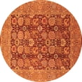 thumbnail image 1 of Ahgly Company Indoor Round Oriental Orange Industrial Area Rugs, 3' Round, 1 of 4