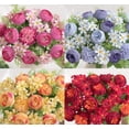 thumbnail image 3 of Artificial Chrysanthemum and Rose Handheld Bouquet, Silk Flower Arrangement for Wedding Decor and Home Styling, Realistic Fake Flower Bundle for Tabletop and Ceremony Aisle Decoration, 3 of 3