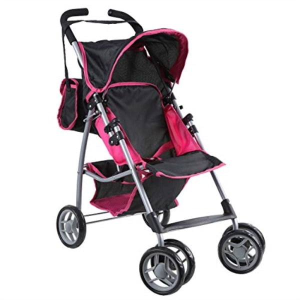 Mommy & Me Baby Doll Stroller Foldable with Swiveling Wheels and Free