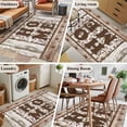 thumbnail image 5 of Area Rugs for Living Room Bedroom, Retro Farmhouse 4'x6' Rug Washable Carpet Runner Indoor Outdoor, Country Star Berries Text Wooden Grain Non Slip Accent Floor Mats Rug for Kitchen, Office, 5 of 8