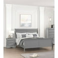 thumbnail image 5 of LiviNest Queen Size Bed Frame: Gray Solid Wood Sleigh Bed - Contemporary Transitional Style for Small Apartments & Master Bedrooms with Storage Base & Easy Assembly, 5 of 6