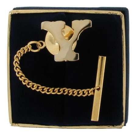 Men's Initial Letter "Y" Gold Tone Tie Tack with Gift Box