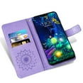 thumbnail image 5 of Compatible with LG V50 ThinQ Wallet Phone Case and Tempered Glass Screen Protector Flip Credit Card Holder Stand Mandala Flower Cell Cover for LGV50 5G V 50 Thin Q V50ThinQ 50ThinQ 50V Women Purple, 5 of 8