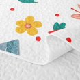 thumbnail image 5 of Erosebridal Cartoon Elephant Bed Spread Queen, Kawaii Animal Flower Queen Coverlet Set, Pink Reversible, Soft Gray Elephant, 3-Piece (1 Quilt and 2 Pillowcases), 5 of 7