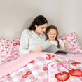 thumbnail image 5 of Catabedysis Sweet Cherry Print A 7-Piece Twin Bedding,Personalized Monogrammed Gifts Bedding Comforter Set,Pink Reversible For Girls, 5 of 7