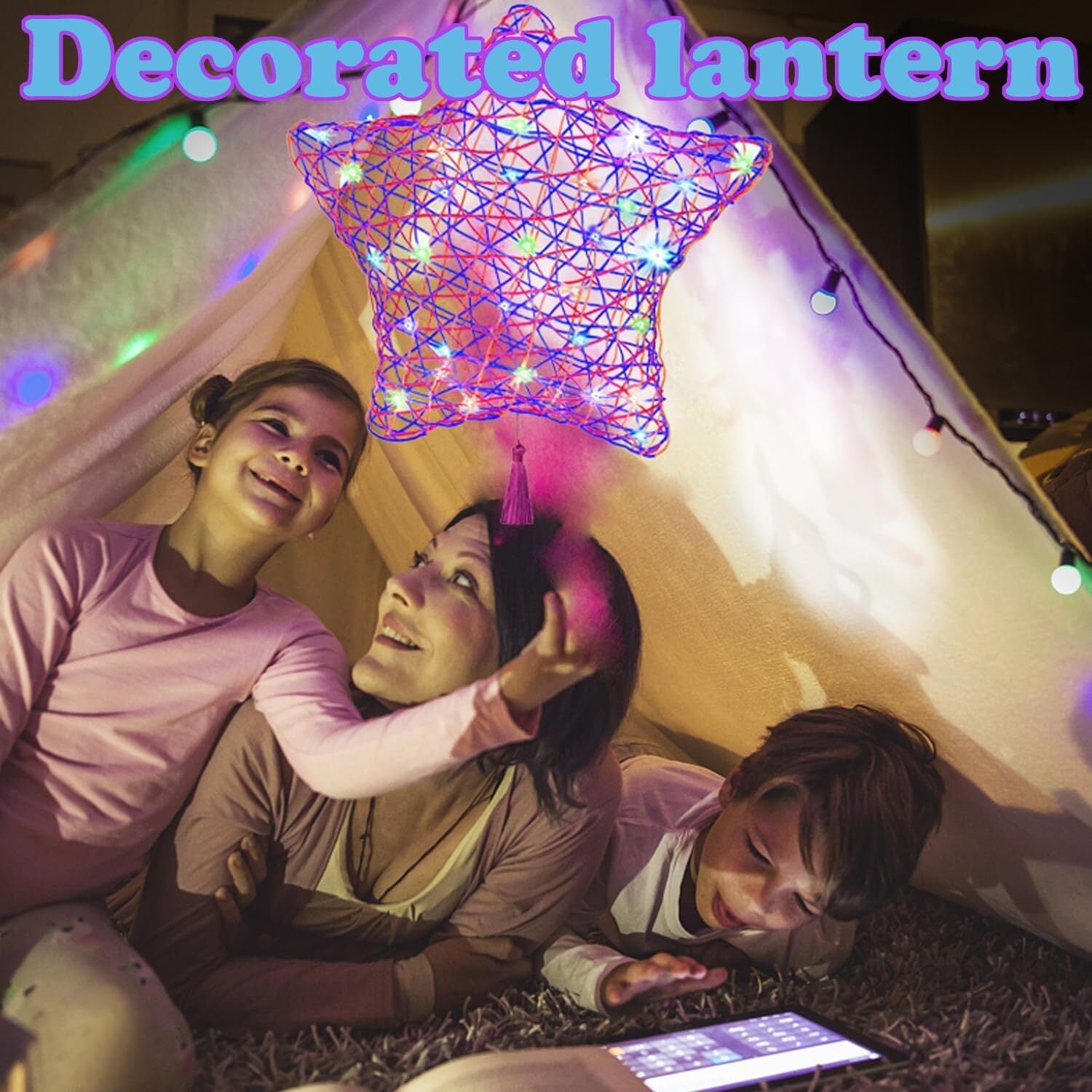 3D Light Up String Art Kit for Kids, Star Lantern Making Kit, Kids Easter Gifts - Crafts Set for Girls and Boys Ages 8-12 Kid, Art and Crafts for Kids Ages 6-8