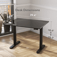 thumbnail image 6 of INNOVAR Glass Standing Desk, 40x24 inch Small Stand up Desk Electric Adjustable Height Quick Install Computer Desk for Home Office, Black, 6 of 11