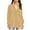 Khaki, variant on YOIAVAIOY Women's Solid Polo Sweatshirt Oversized Casual Pullover Sweatshirts Fall Fashion Stand Collar Tops with Pockets Navy M