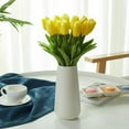 thumbnail image 3 of Scheam 20Pcs Artificial Yellow Tulip Flowers Tulip Stems PU Real Touch Tulips for Easter Spring Wreath Floral Arrangement Centerpiece Wedding Bouquet Memorial Day Cemetery, 3 of 8