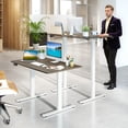 thumbnail image 3 of Patiojoy Electric Standing Desk 48" x 24" Height Adjustable Desk Ergonomic Sit Stand Desk Grey & White, 3 of 9