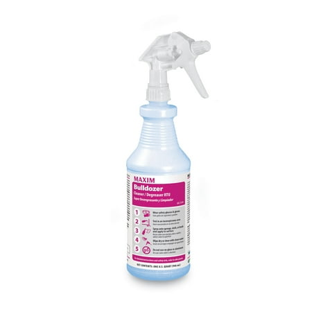 Maxim® Bulldozer Cleaner/Degreaser RTU, Lemon Scent, 32 oz, 6/Carton