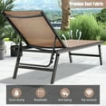 thumbnail image 5 of Gymax 3pcs Patio Chaise Lounge Set Aluminum Recliner Chair Table Outdoor Adjust Tan, 5 of 7