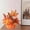 Orange, variant on Upgraded Fall Table Centerpiece Ceramic Pumpkin Vase with Artificial Maple Leaves Berries Branch Pumpkin Floral Arrangement Harvest Farmhouse Decor for Thanksgiving Halloween Table Decorations 7.8"