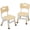 Light Yellow, variant on Garvee Plastic Toddler Chair Set of 2, 3 Level Adjustable Heights, , for Age 2-6, Dark Gray