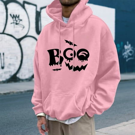Safufu Men's Halloween Graphic Hoodie Warm Pullover Casual Sweatshirt Lined Hooded For Fall Winter Comfortï¼sizes s-3x