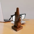 thumbnail image 7 of Clearance Sale! Spectacle Holder Hand Carved Nose Shaped Eyeglass Dispaly Stand Handmade Wooden Carved Nose Glasses Holder Glasses Holder Desktop Ornament Practical Home Decor, 7 of 7