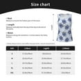 thumbnail image 5 of KLL Turtle with Blue Stones Print Womens Tank Top Sleeveless Workout Tops Athletic Running Shirts Yoga Gym Clothes-Small, 5 of 7