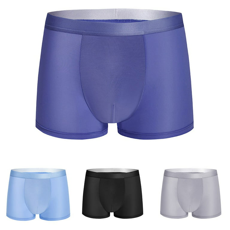 Ana Sexy Men Ice silk Seamless Boxer Briefs Pouch Underwear Shorts