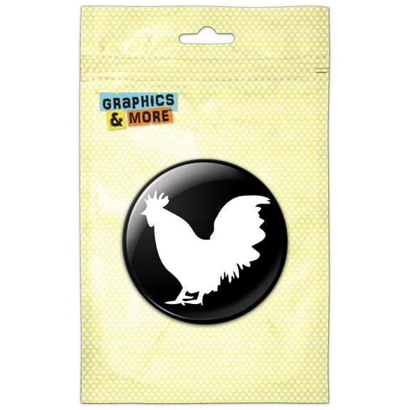 Rooster Cock Pinback Button Pin Badge