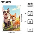 thumbnail image 3 of Dog Cat Grassland Sky Ring Binder Notebook Journey Note Diary College Ruled Spiral Notebook Study Loose Leaf Paper A5 60 Pages, 3 of 8