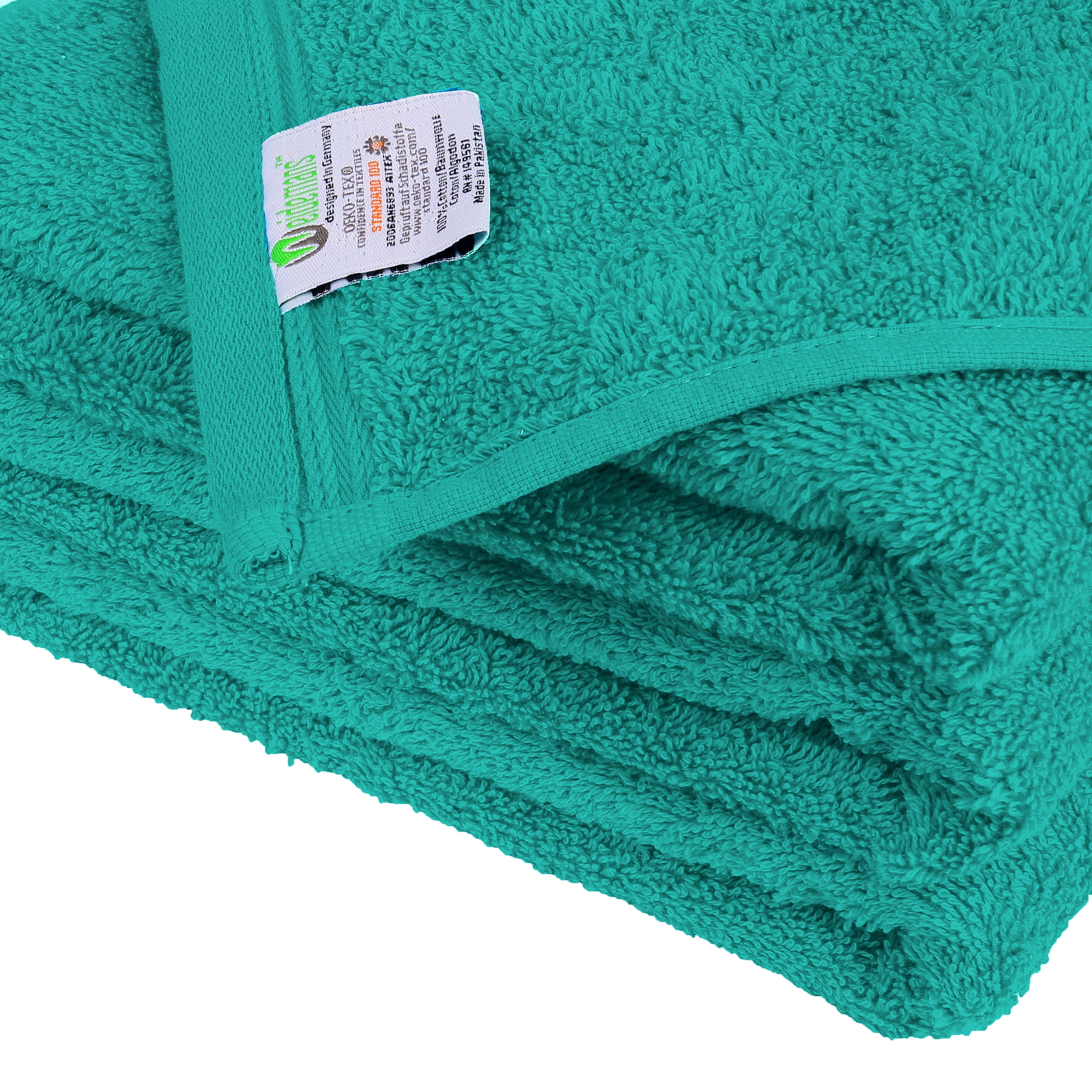 Weidemans 100% Cotton Washcloths 12 Pieces Towel Set | Fingertip Washcloth 13" X 13" | Towels for Bathroom, Hand, Kitchen, Cleaning | Machine Washable high Absorbency Bathroom Face Towels | Teal Blue