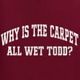 thumbnail image 6 of Wild Bobby Vintage Movie Quote Why Is The Carpet Wet Todd? Men T-Shirt, Maroon, 5X-Large, 6 of 6