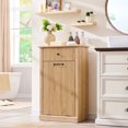 thumbnail image 7 of 10 Gallon Tilt-Out Trash Can Cabinet, Modern Laundry Hamper Cabinet with Drawers, Hidden Garbage Can Cabinet for Kitchen and Living Room, 7 of 7