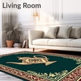 thumbnail image 2 of ODIKA 5'x7' Machine Washable Non-Slip Area Rug, Artisan Teapot Hook Seasonal Project High Traffic Rug, Green, 647381, 2 of 7