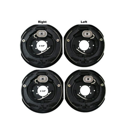 Four 12 in. x 2 in. Electric Brake Trailer Backing Plates (2 Left 2 (Best Trailer Brake Controller For Silverado)