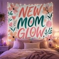 thumbnail image 2 of Hand Painted Glow With Brushstroke Word Peach, Inspirational Illustration for Quote Lovers, Wall Decor, Valentine's Day Gift, Tapestry Wall Hanging for Dorm and Living Room, 2 of 7
