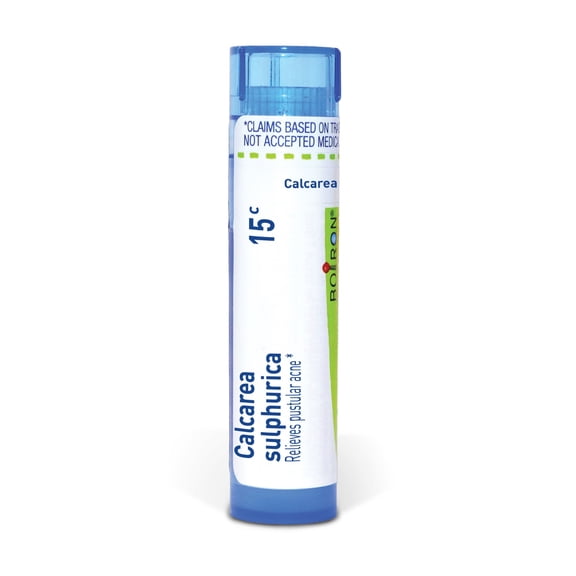 Boiron Calcarea Sulphurica 15C, Homeopathic Medicine for Pustular Acne, 80 Pellets