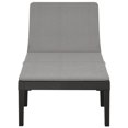 thumbnail image 4 of vidaXL Chaise Longue avec Coussin Plastique Anthracite, 4 of 5