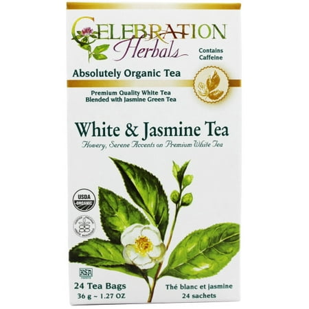Celebration Herbals Blanc et Thé au jasmin bio, 24 Ct