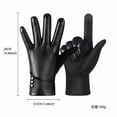 thumbnail image 2 of Bibifish Womens Gloves Black Touchscreen Leather Gloves Slim Fit Soft Lined Winter Warm Windproof Outdoor Driving Daily Wear Gloves, 2 of 7