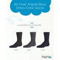 thumbnail image 2 of MeMoi Boys' All Over Argyle Cotton Blend Dress Crew Socks - Boys - Male, 10-12, Navy, 2 of 12