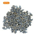 thumbnail image 3 of Uxcell 80Pcs Mini Gingham Ribbon Bow 1" Checkered Fabric Satin Ribbon Bows for Craft DIY Navy Blue Cream, 3 of 4