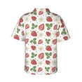 thumbnail image 3 of Haiem Strawberry Printed Hawaiian Shirt for Men - Men’s Casual Beach Summer Shirts - Stretch Fabric with Modern Fit-Small, 3 of 9