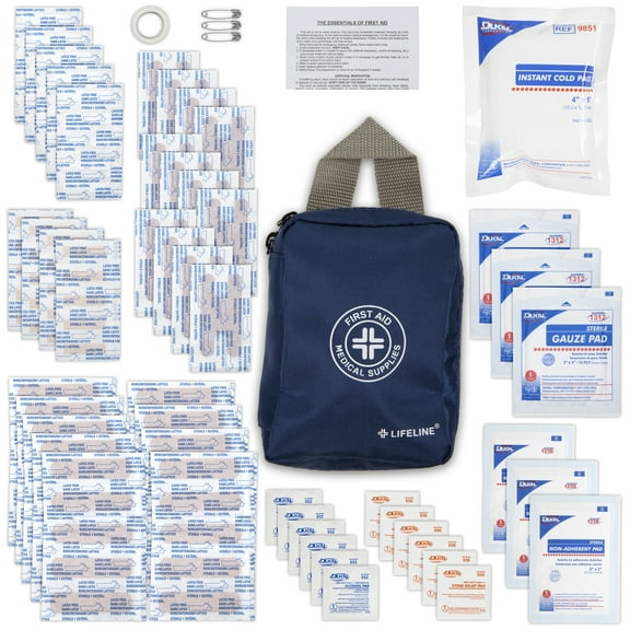Lifeline 125-Piece Essential First Aid Kit