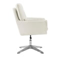 thumbnail image 6 of Bowery Hill Modern / Contemporary Metal Swivel Chair in White, 6 of 19