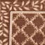 thumbnail image 3 of Collections Etc Two-Tone Lattice Rug with Leaf Border with Skid-Resistant Backing, Home Decor and Floor Protection, Chocolate, 26" X 60", 3 of 3