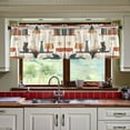 thumbnail image 3 of Yayeee Kitchen Curtains Tier Set of 2 Light Filtering 57"x36" Over Sink Window Panels, Cats Reading Pattern, 3 of 7
