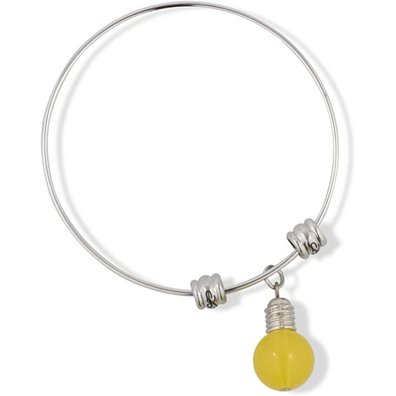 EPJ Light Bulb Yellow Fancy Charm Bangle