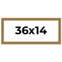 36x14 Frame Black and Gold Distressed Solid Wood Sonoma Picture Frame | 1.625 Inch Moulding Width |