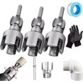thumbnail image 1 of 4 in 1 Water Pipe Wrench,Integrated Internal & External Pipe Threading Tool for 1/2'' & 3/4'' Pipes,Electric Drill Compatible PVC Threader, 1 of 7