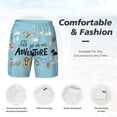 thumbnail image 5 of Sigee Let's Go on an Adventure Print Mens Swim Trunks with Compression Liner Quick Dry Swim Stretch Beach Shorts with Pockets,S-3XL, 5 of 7
