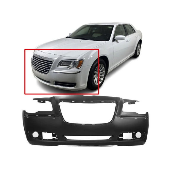DCP Front Bumper Cover For 2011-2014 Chrysler 300 W/O Park Holes Primed CH1000A00