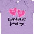 thumbnail image 4 of Inktastic My Godmother Loves Me Hearts Girls Baby Bodysuit, 4 of 5