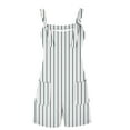 thumbnail image 5 of Summer Jumpsuits For Women Casual Adjustable Strap Vertical Printed Short Jumpsuit Breathable Sleeveless Loose Overalls Cute Comfy Rompers, 5 of 5