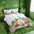 thumbnail image 2 of meiyoeat Outdoor Camping Adventure 7-Piece Twin Bedding For Boys,Personalized Initial Letter J Bedding Comforter Set,Polkadot Reversible, 2 of 7