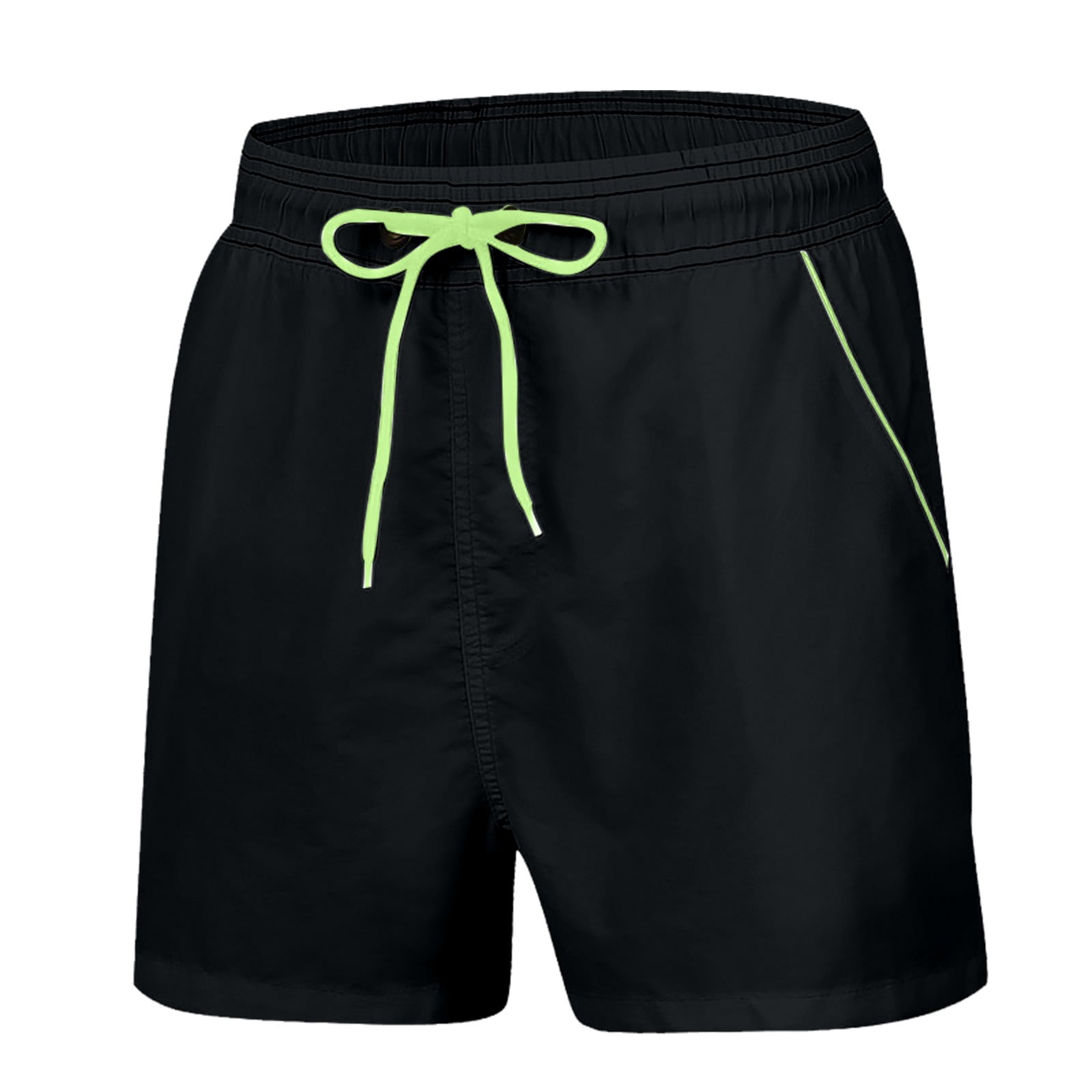 DOPI Men's Slim Swim Shorts with Zipper Pockets Quick Dry Swimsuit Sports Swim Trunks